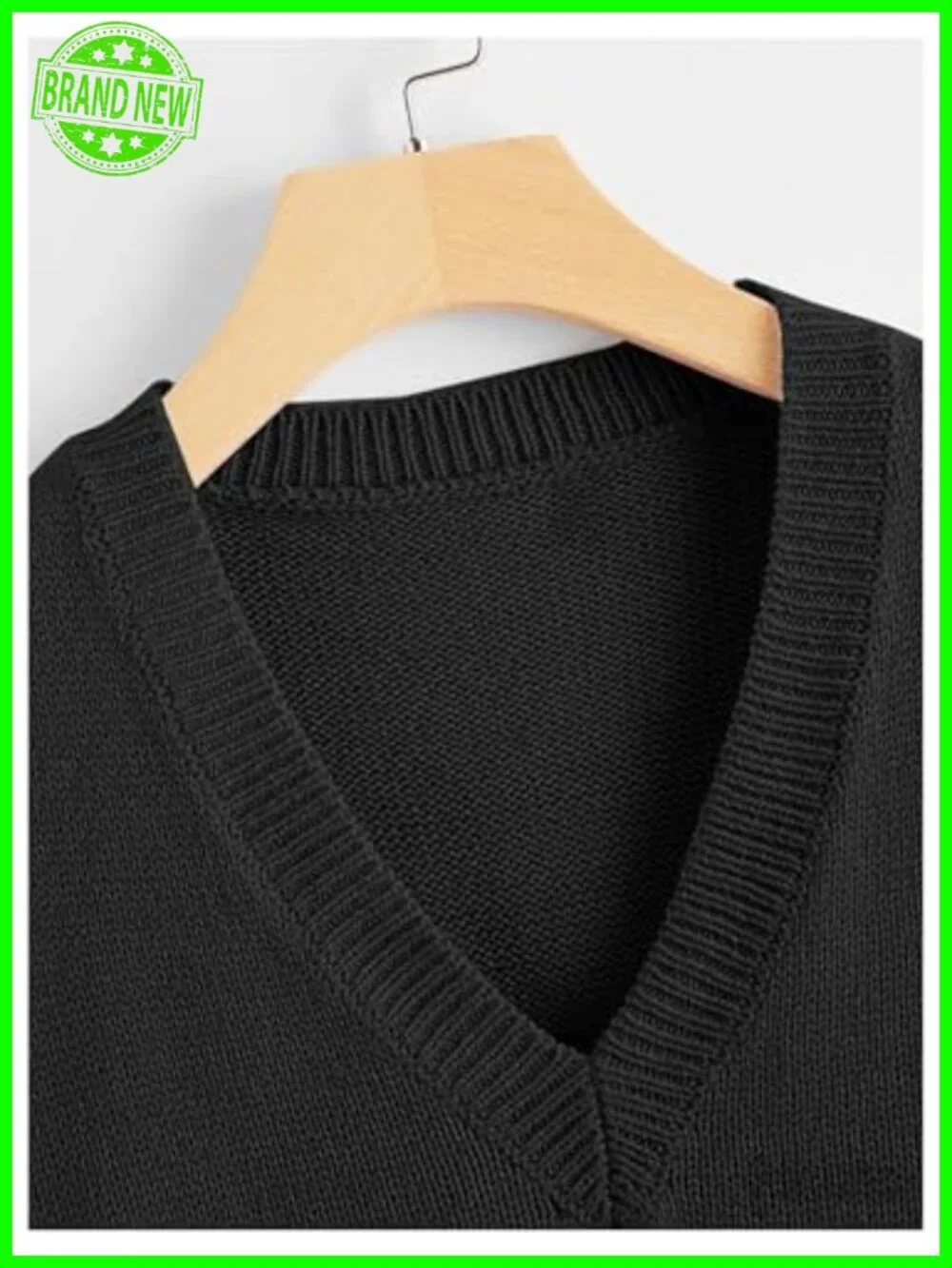 Knit Sweater Vest V Neck Sleeveless Dressy Casual Work Top